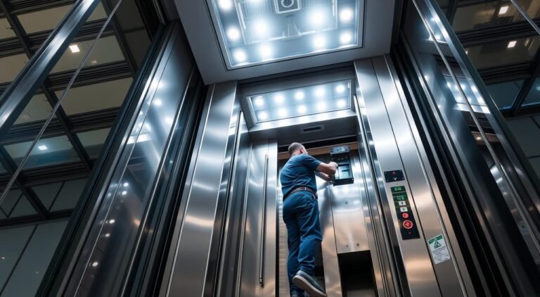 تركيب المصاعد في المباني التجارية